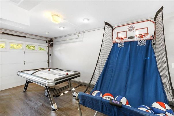 Game Room, Interior, Recessed Lighting, Wood Texture Flooring