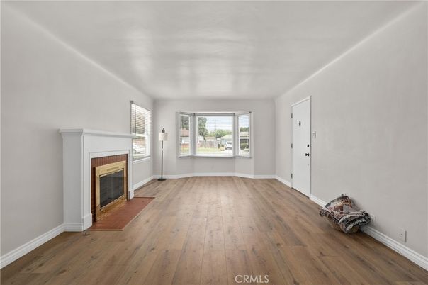 Empty room, Fireplace, Interior, Wood Texture Flooring
