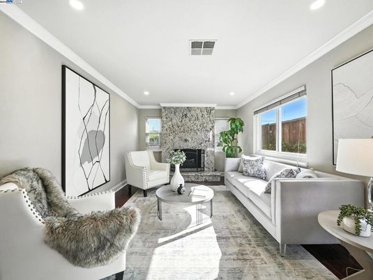 Fireplace, Interior, Living room, Recessed Lighting