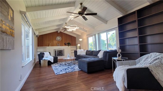 Fireplace, Interior, Living room, Wood Texture Flooring, Wooden Walls