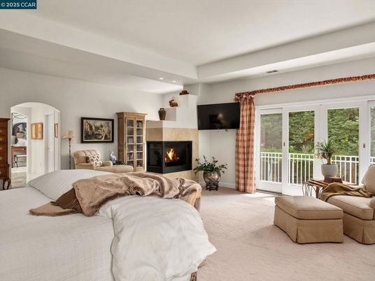 Bedroom, Fireplace, Interior, Recessed Lighting