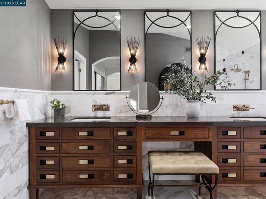 Bathroom, Dual Sink Vanities, Interior, Marble