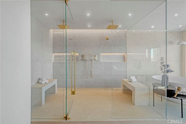 Bathroom, Glass Shower, Interior, Pendant Lights, Recessed Lighting