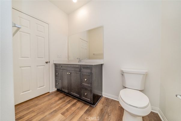 Bathroom, Interior, Recessed Lighting, Wood Texture Flooring