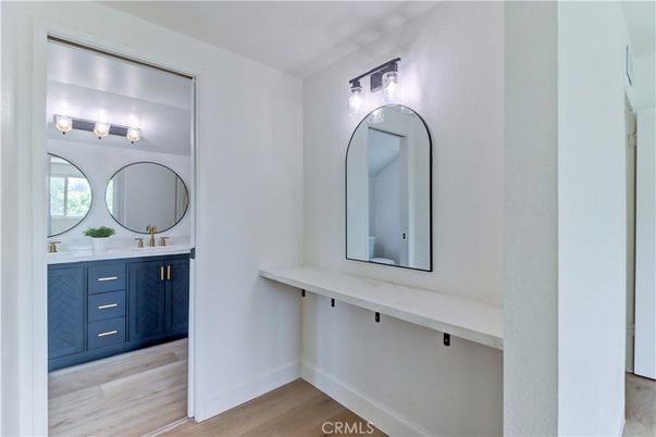 Bathroom, Dual Sink Vanities, Interior, Wood Texture Flooring