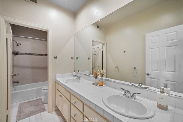 Bathroom, Dual Sink Vanities, Interior, Tile Countertops