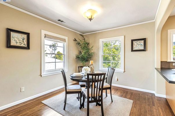 Dining room, Interior, Wood Texture Flooring