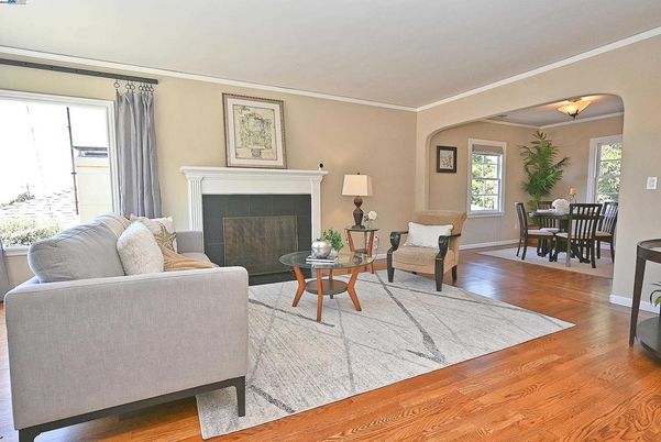 Dining room, Fireplace, Interior, Living room, Wood Texture Flooring