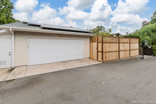 Detached Garage, Exterior, Solar Panels