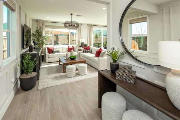 Interior, Living room, Pendant Lights, Recessed Lighting, Wood Texture Flooring