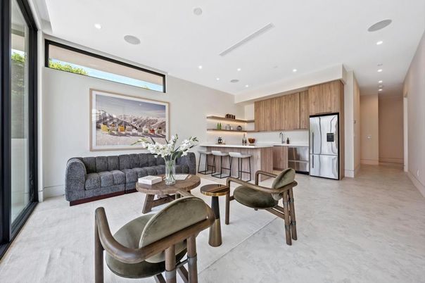 Interior, Kitchen, Living room, Recessed Lighting, Stainless Steel Appliances
