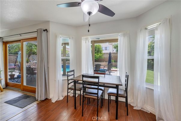 Dining room, Interior, Wood Texture Flooring