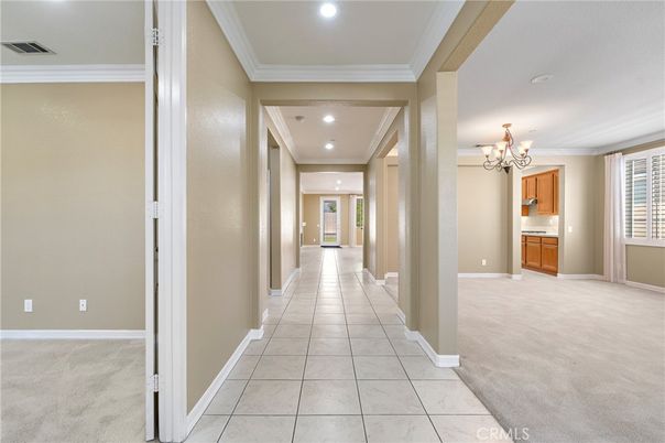 Chandelier, Interior, Marble, Recessed Lighting