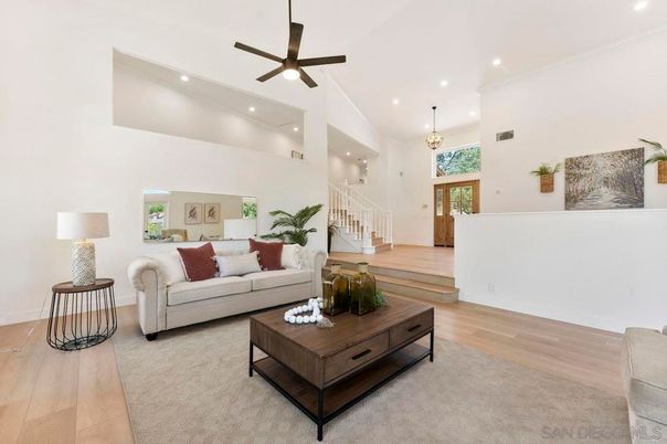 Interior, Living room, Pendant Lights, Recessed Lighting, Wood Texture Flooring