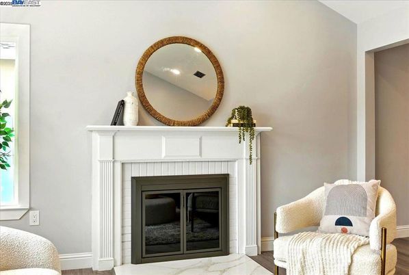 Fireplace, Interior, Marble, Wood Texture Flooring