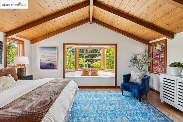 Bedroom, Interior, Wooden Beams, Wooden Ceilings, Wood Texture Flooring