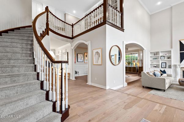 Fireplace, Interior, Recessed Lighting, Wood Texture Flooring