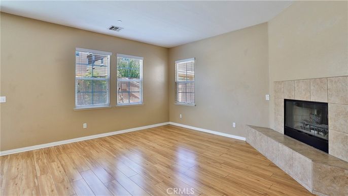 Empty room, Fireplace, Interior, Wood Texture Flooring