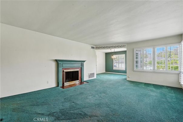 Empty room, Fireplace, Interior, Pendant Lights