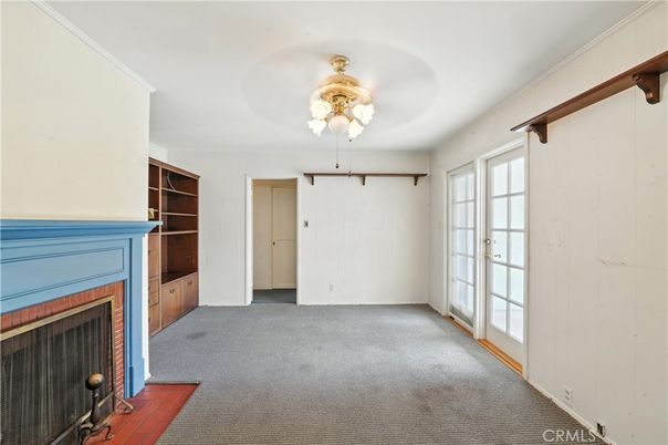 Empty room, Fireplace, Interior