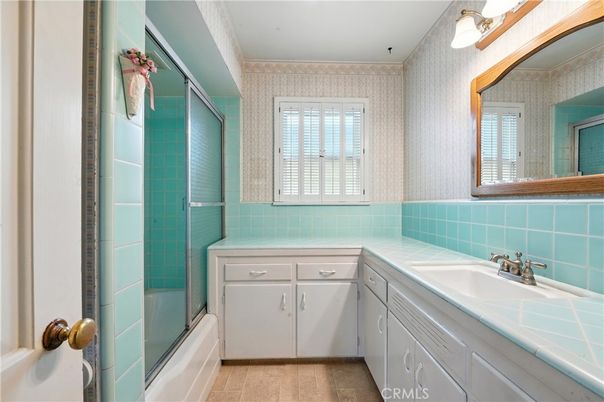 Bathroom, Glass Shower, Interior, Tile Countertops