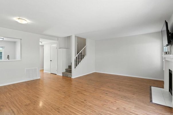 Empty room, Fireplace, Interior, Wood Texture Flooring