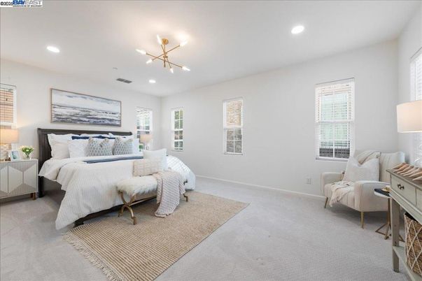 Bedroom, Interior, Pendant Lights, Recessed Lighting