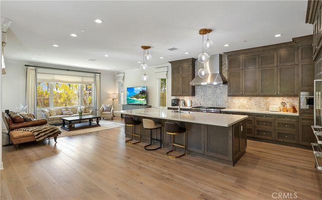 Interior, Kitchen, Living room, Pendant Lights, Recessed Lighting, Stainless Steel Appliances, Wood Texture Flooring