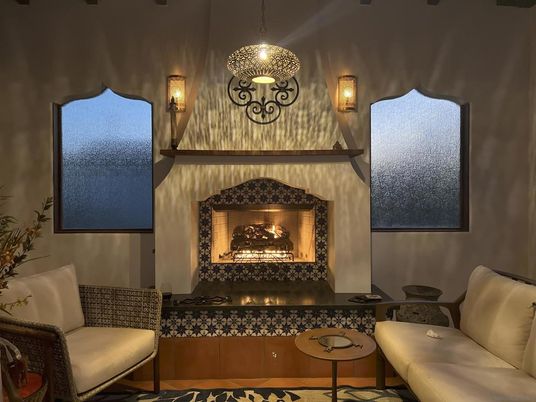 Fireplace, Interior, Pendant Lights