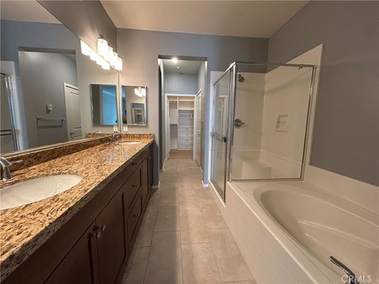 Bathroom, Dual Sink Vanities, Glass Shower, Interior