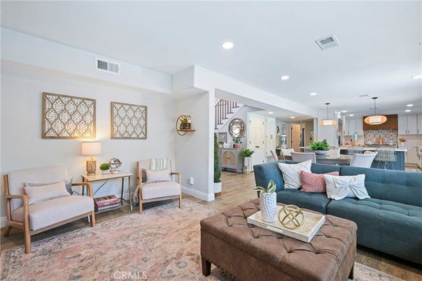 Dining room, Interior, Kitchen, Living room, Pendant Lights, Recessed Lighting, Wood Texture Flooring