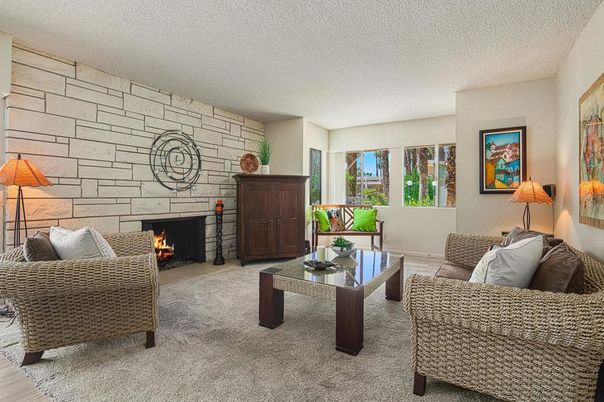 Fireplace, Interior, Living room, Stone Walls