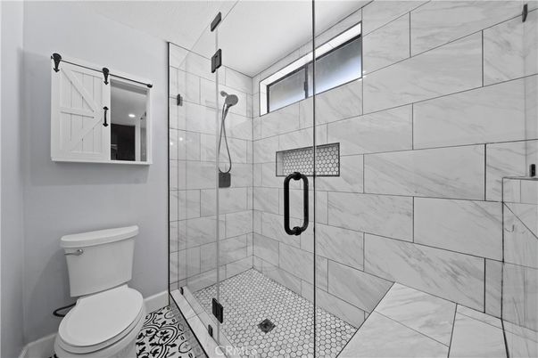 Bathroom, Glass Shower, Interior, Marble Walls
