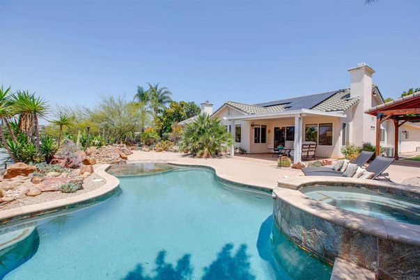 Exterior, Pool, Solar Panels