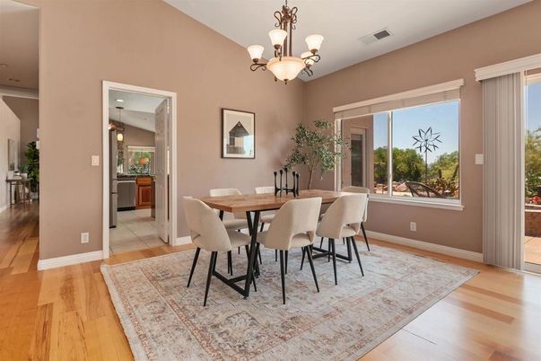 Chandelier, Dining room, Interior, Kitchen, Wood Texture Flooring