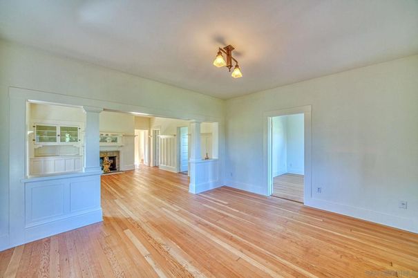 Empty room, Fireplace, Interior, Wood Texture Flooring