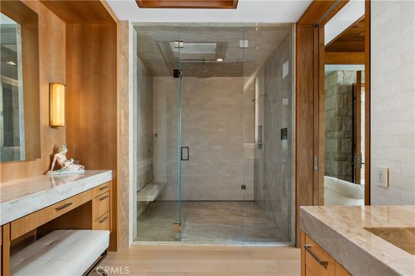 Bathroom, Dual Sink Vanities, Glass Shower, Interior
