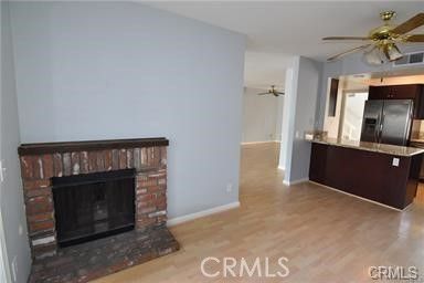 Fireplace, Interior, Kitchen, Wood Texture Flooring