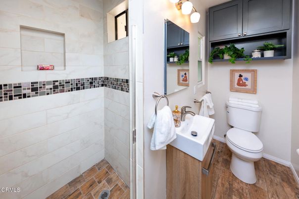 Bathroom, Interior, Wood Texture Flooring
