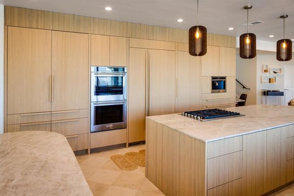 Interior, Kitchen, Pendant Lights, Recessed Lighting, Stainless Steel Appliances