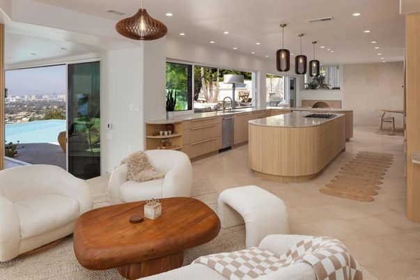 Interior, Kitchen, Living room, Pendant Lights, Recessed Lighting, Stainless Steel Appliances