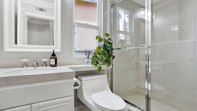 Bathroom, Glass Shower, Interior, Tile Countertops