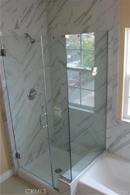 Bathroom, Glass Shower, Interior, Marble Walls
