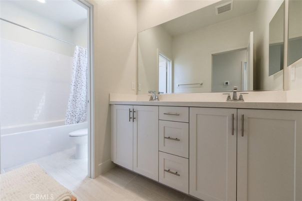 Bathroom, Dual Sink Vanities, Interior, Wood Texture Flooring