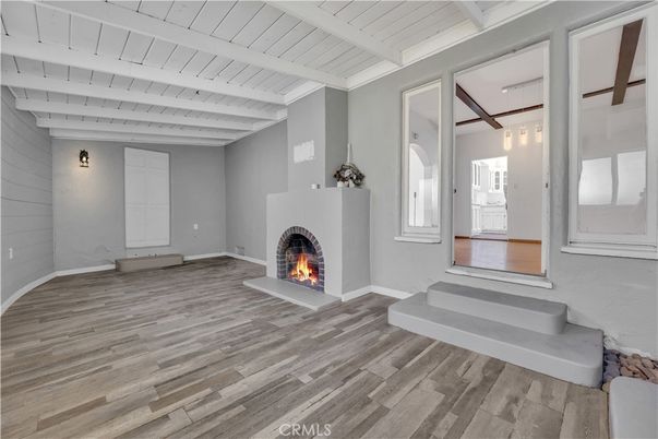 Empty room, Fireplace, Interior, Wood Texture Flooring