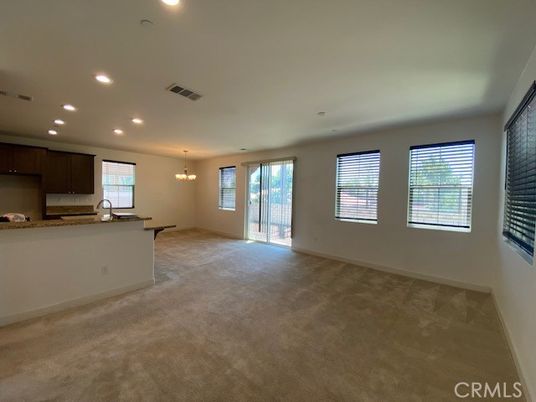 Chandelier, Empty room, Interior, Kitchen, Recessed Lighting