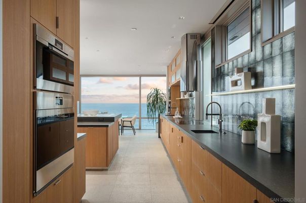 Interior, Kitchen, Recessed Lighting, Stainless Steel Appliances, Water