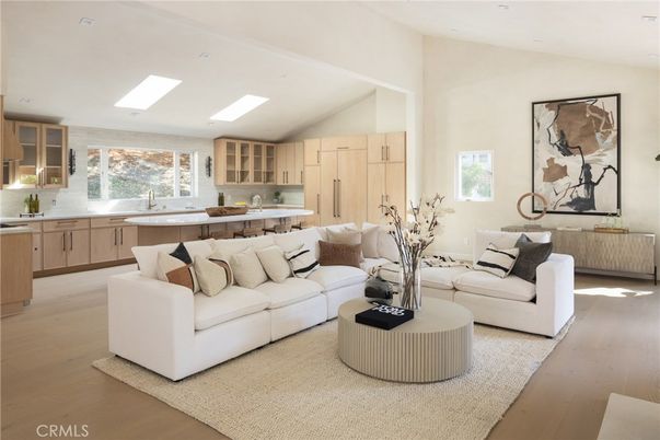 Interior, Kitchen, Living room, Recessed Lighting, Wood Texture Flooring