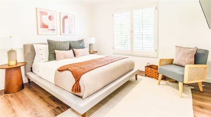 Bedroom, Interior, Wood Texture Flooring