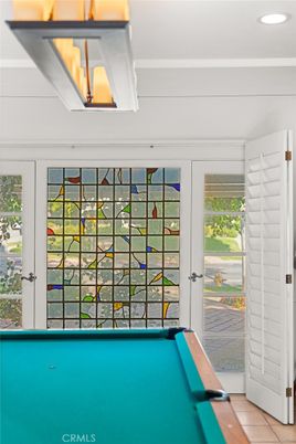 Billiard Table, Game Room, Interior, Recessed Lighting